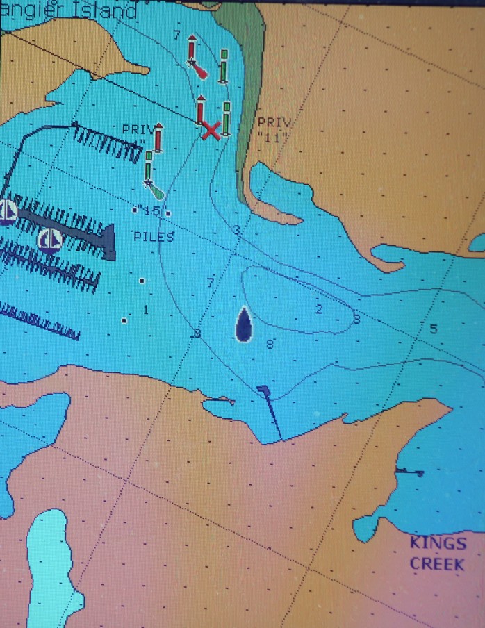 Anchor location in Kings Creek
